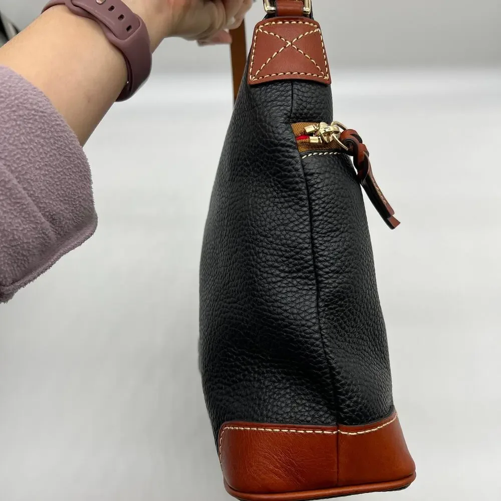 Dooney & Bourke Pebble Leather Crossbody Purse Black